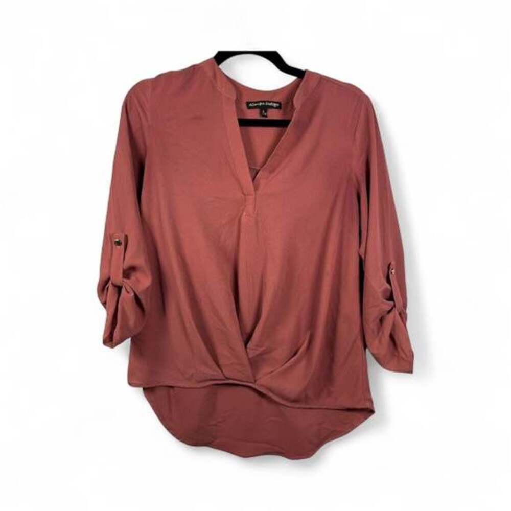 Always Indigo Mauve Blouse Top Size Small
